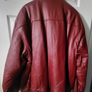 Men's Red Leather Jacket